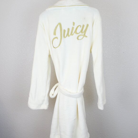 NWT Juicy Couture Velour Robe with Script Logo – Luxe Loungewear Style - Picture 4 of 4